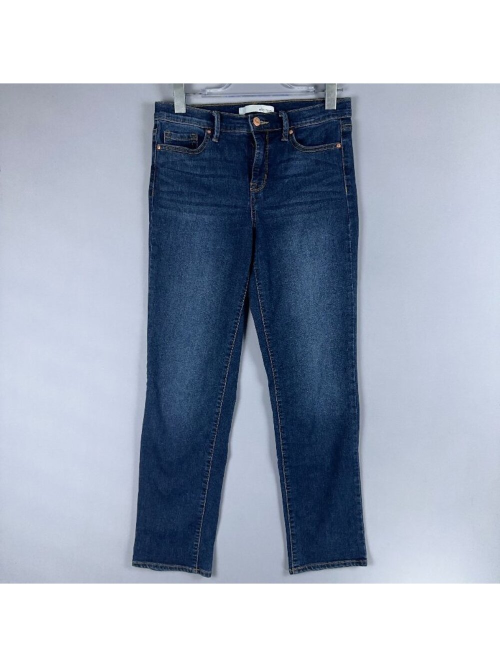 Ella Moss Jeans Size 4 Mid-Rise Straight Blue Dark Wash Stretch